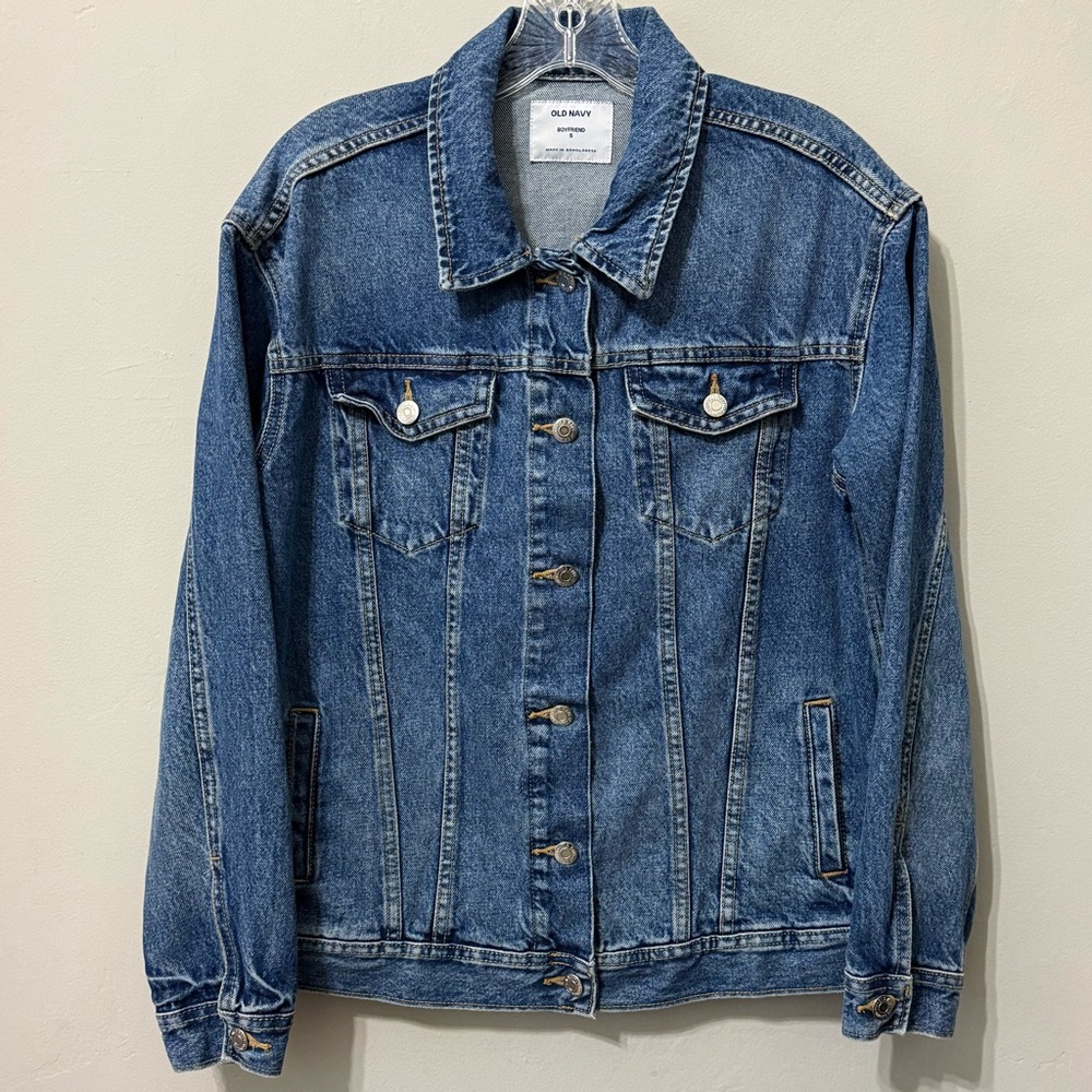 Old Navy Classic "Boyfriend" Blue Denim Jacket. Sz Small - Picture 1 of 5